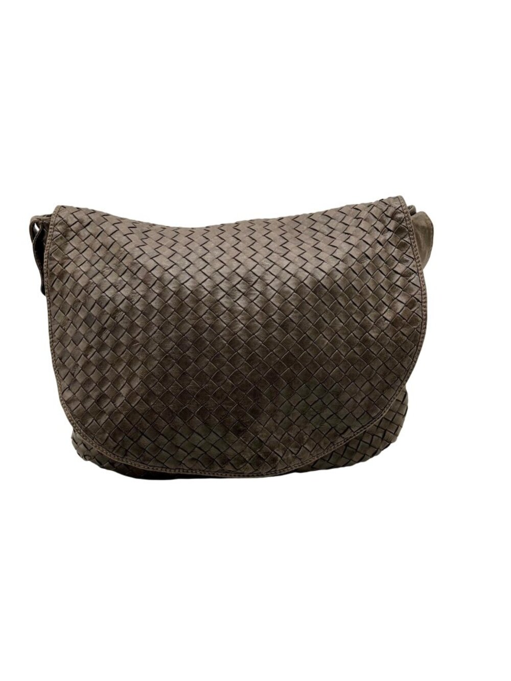 Bags By Mimi Grey Woven Leather Bag